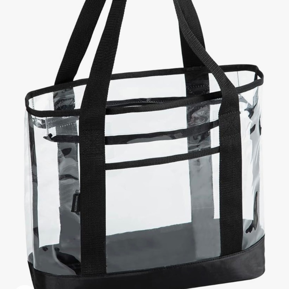 Transparent Black Tote Bag